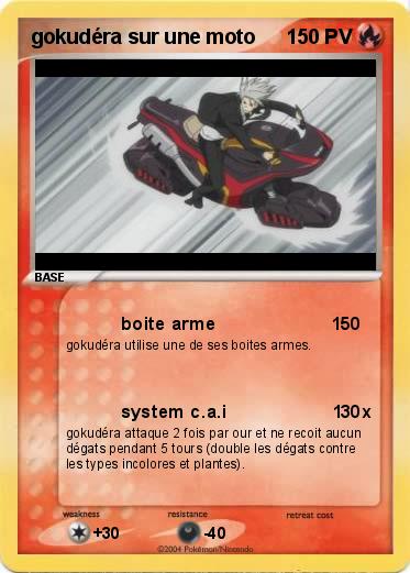 Pokemon gokudéra sur une moto