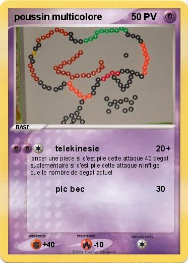 Pokemon poussin multicolore