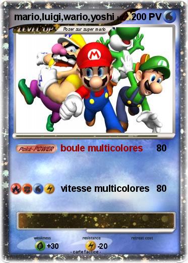 Pokemon mario,luigi,wario,yoshi