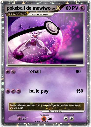 Pokemon pokeball de mewtwo