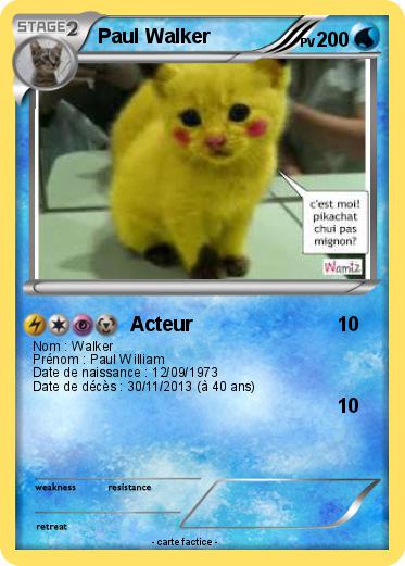 Pokemon Paul Walker