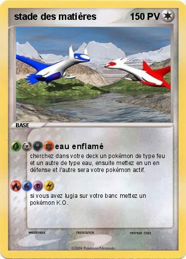 Pokemon stade des matières