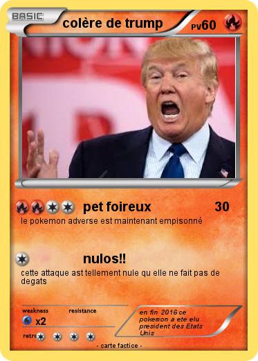 Pokemon colère de trump