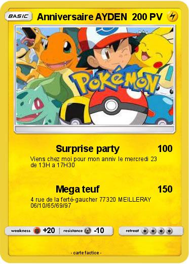 Pokemon Anniversaire AYDEN