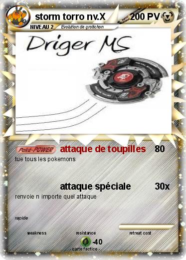 Pokemon storm torro nv.X