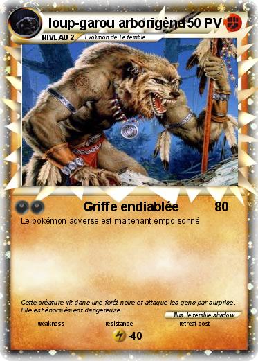 Pokemon loup-garou arborigène
