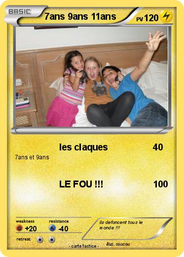 Pokemon 7ans 9ans 11ans