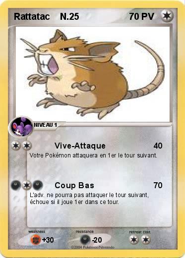 Pokemon Rattatac    N.25