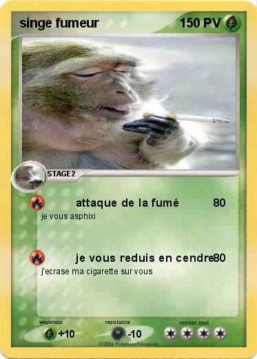 Pokemon singe fumeur