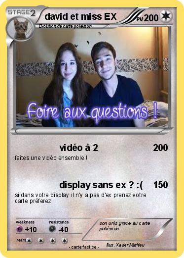 Pokemon david et miss EX