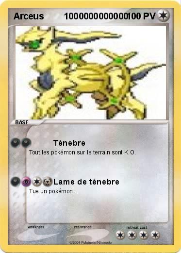 Pokemon Arceus        1000000000000