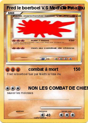 Pokemon Fred le boerboel V.S Medhi le tosa inu
