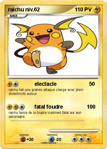 Pokemon raichu niv.62