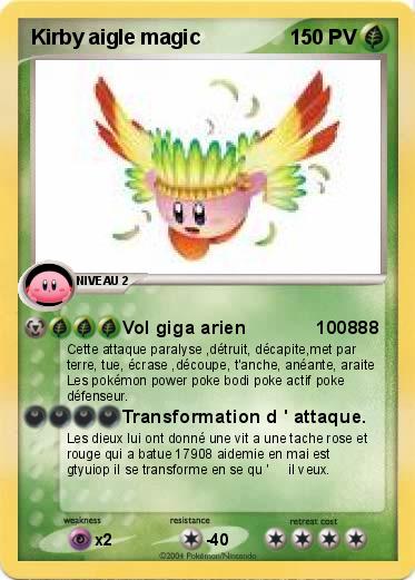 Pokemon Kirby aigle magic