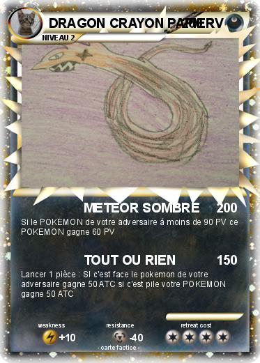 Pokemon DRAGON CRAYON PAPIER