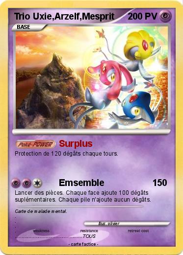 Pokemon Trio Uxie,Arzelf,Mesprit