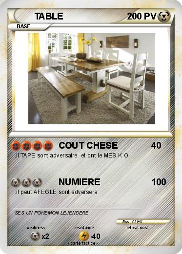 Pokemon TABLE