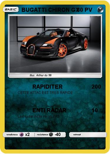 Pokemon BUGATTI CHIRON GX