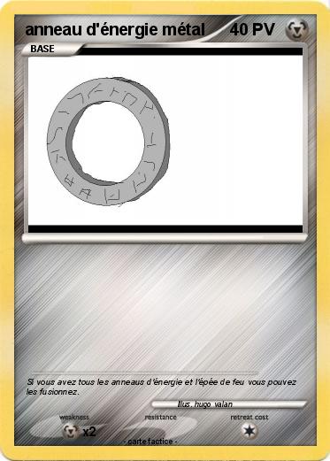 Pokemon anneau d'énergie métal