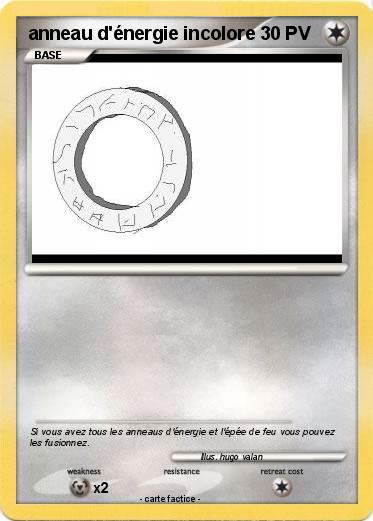 Pokemon anneau d'énergie incolore