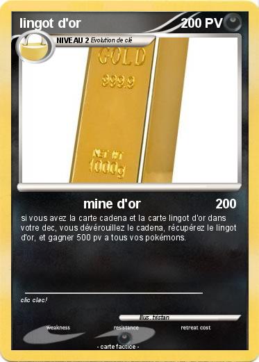 Pokemon lingot d'or