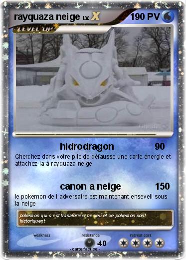 Pokemon rayquaza neige