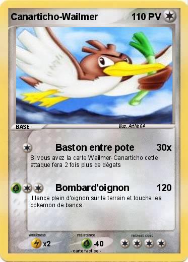 Pokemon Canarticho-Wailmer