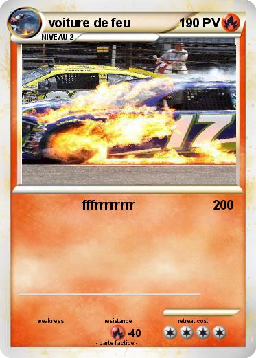 Pokemon voiture de feu