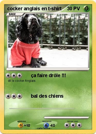 Pokemon cocker anglais en t-shirt