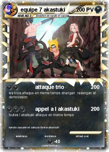 Pokemon equipe 7 akastuki
