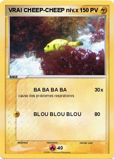 Pokemon VRAI CHEEP-CHEEP niv.x