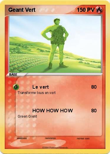 Pokemon Geant Vert