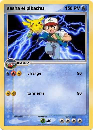 Pokemon sasha et pikachu