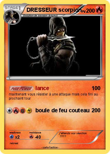 Pokemon DRESSEUR scorpion