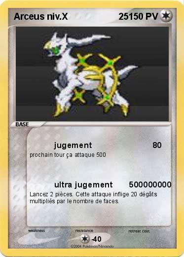 Pokemon Arceus niv.X                    25