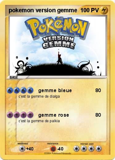 Pokemon pokemon version gemme