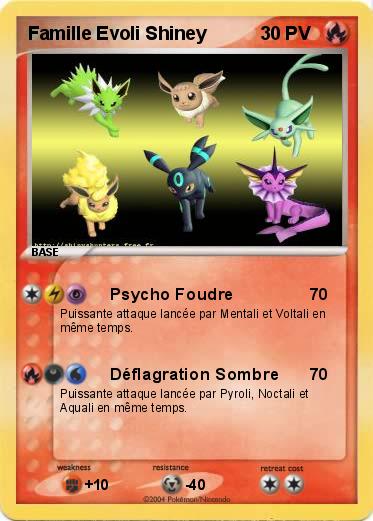Pokemon Famille Evoli Shiney