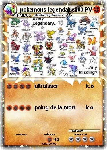 Pokemon pokemons legendaires