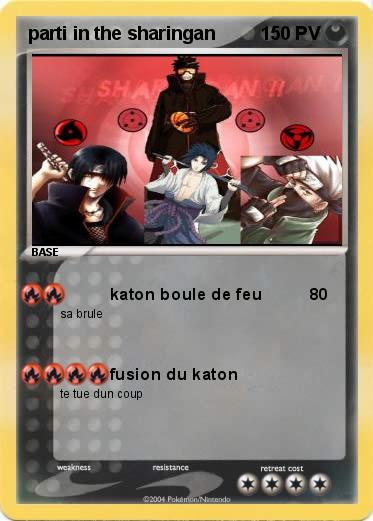 Pokemon parti in the sharingan