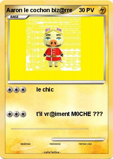 Pokemon Aaron le cochon biz@rre