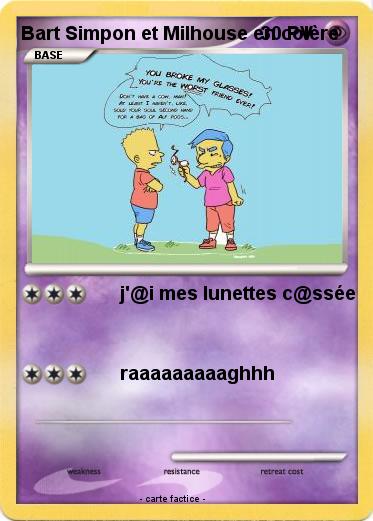 Pokemon Bart Simpon et Milhouse en colère