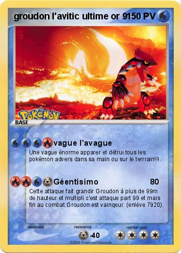 Pokemon groudon l'avitic ultime or 9