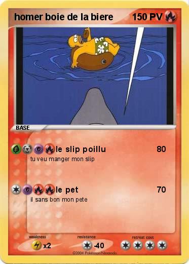 Pokemon homer boie de la biere