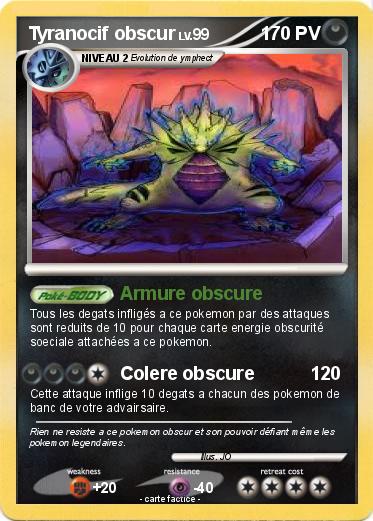 Pokemon Tyranocif obscur