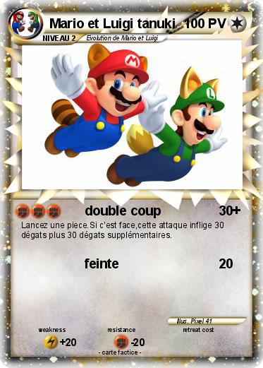 Pokemon Mario et Luigi tanuki