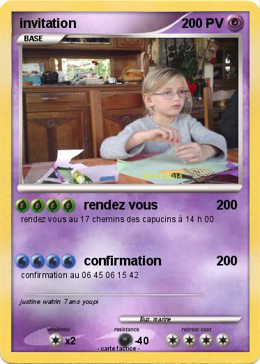 Pokemon invitation