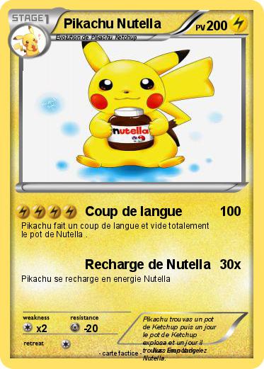 Pokemon Pikachu Nutella