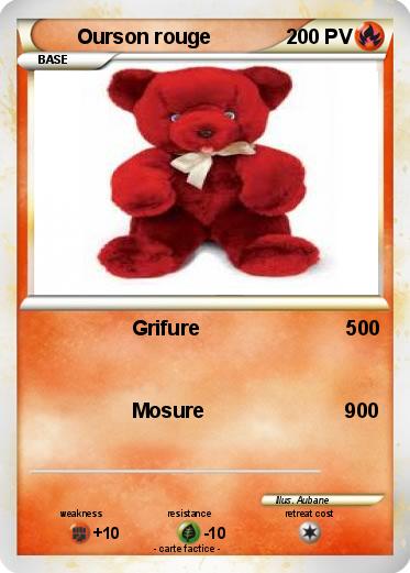 Pokemon Ourson rouge