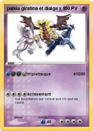 Pokemon palkia giratina et dialga x 9