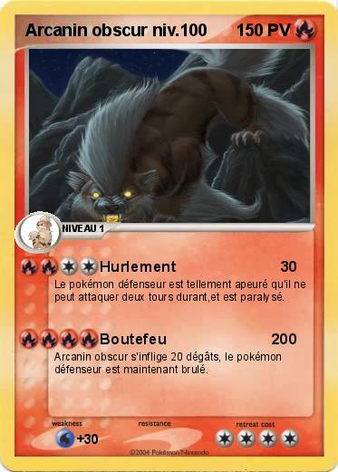 Pokemon Arcanin obscur niv.100